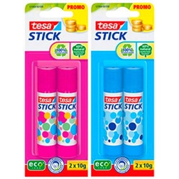 tesa Glue Stick Promo 2 x 10g PINK + BLUE