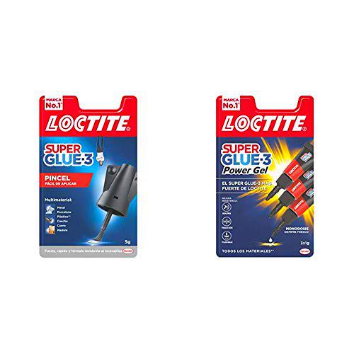 Loctite Super Glue-3 Pincel, pegamento transparente con pincel aplicador