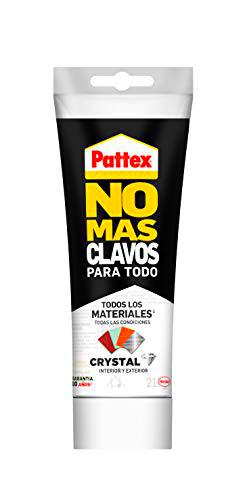 Pattex No Mas Clavos Para Todo Crystal, adhesivo de montaje resistente a temperaturas extremas