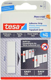 Tesa 77771 - 00002 - 00 - Tiras adhesivas para colgar cuadros extraíble en papel pintado