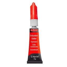 Herlitz 10509685 Super Glue Liquid 3 g en tubo de metal