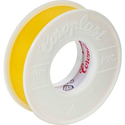 Coro plast c1380 - Cinta aislante (0,10 x 15 mm x 10 m, amarillo