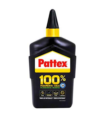 Pattex 100% - Adhesivo multimaterial transparente, botella 100gr