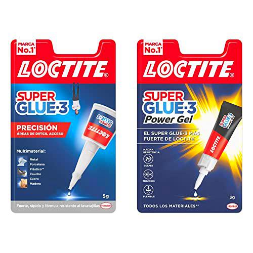 Loctite Super Glue-3 Precisión, pegamento transparente de máxima precisión + Power Gel