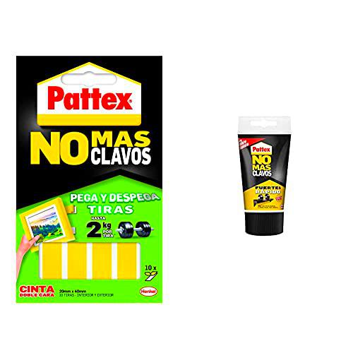 Pattex Cinta De Doble Cara A Tiras No Más Clavos Fijación Removible