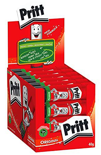 Pritt Original pegamento en barra blanco/pack de 40 g x 24 unidades/pegamento fuerte y apto para niños para arte y manualidades