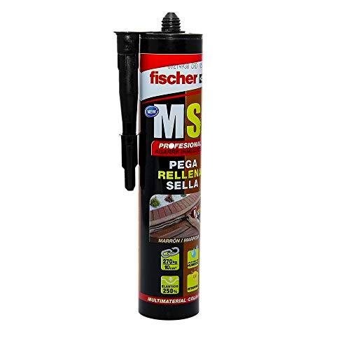 fischer Pegamento Adhesivo sellador Polímero MS Profesional Marron/ (Cartucho de 290 ml), 540329