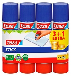 Tesa Stick Lote de Pegamentos de Barra (3 Unidades + 1 Gratis