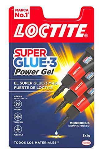 Loctite Super Glue-3 Power Flex Mini Trio, gel adhesivo flexible y resistente